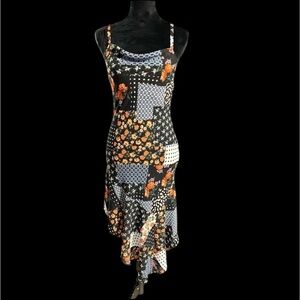 💙💛NWT- SUPER CUTE ASYMMETRICAL SPAGHETTI STRAP DRESS SZ S💙💛